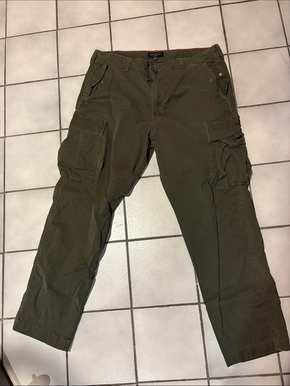 Banana Republic Olive Cargo Utility Pants 36x32